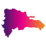 Gradient Map Dominican Sticker