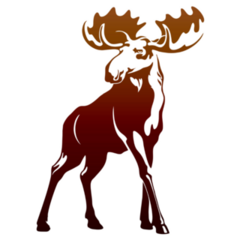 Gradient Moose Sticker