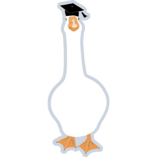 Graduate Goose Sticker