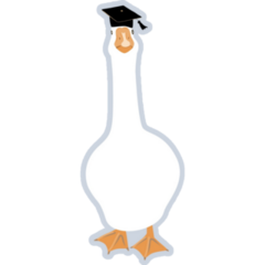 Graduate Goose Sticker