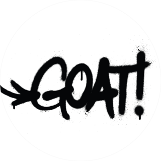 Graffiti Goat Abbreviation Sprayed In Black Sticker