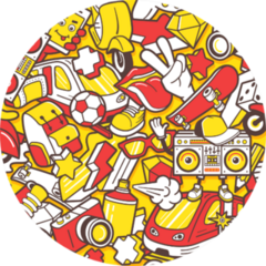 Graffiti Seamless Skateboard Lifestyle Sticker