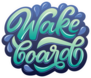 Graffiti Style Wake Board Sticker