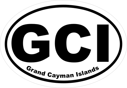 Grand Cayman Islands Gci Oval Sticker