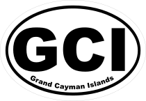 Grand Cayman Islands Gci Oval Sticker