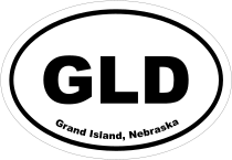 Grand Island, Nebraska Oval Stickers