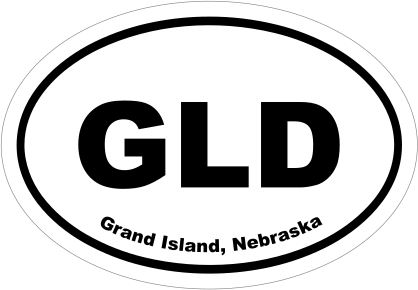 Grand Island, Nebraska Oval Stickers