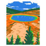 Grand Prismatic Spring In Wyoming Sticker