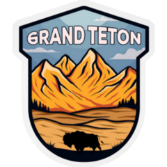 Grand Teton National Park In Wyoming Sticker