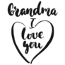 Grandma, I Love You - Hand Drawn Sticker