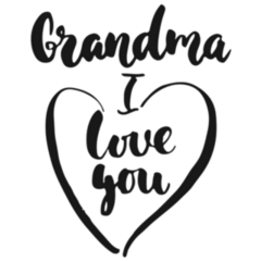 Grandma, I Love You - Hand Drawn Sticker