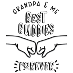 Grandpa And Me, Best Buddies Forever Fist Bump Sticker