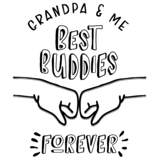 Grandpa And Me, Best Buddies Forever Fist Bump Sticker