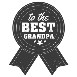 Grandparents Day To The Best Grandpa Badge Sticker