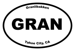 Granlibakken Oval Sticker