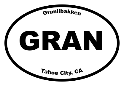 Granlibakken Oval Sticker