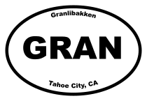 Granlibakken Oval Sticker