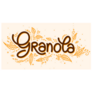 Granola Calligraphy Vegan Snack Sticker 