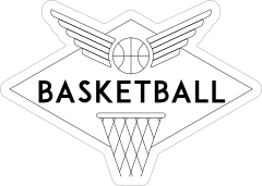 Graphic Line Basketball Sticker
