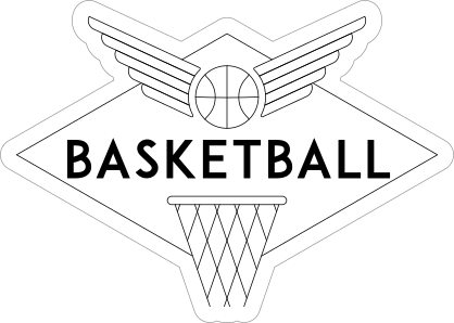 Graphic Line Basketball Sticker