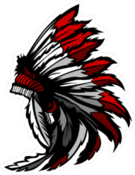 Graphic Native American Indian Chief Headdress Sticker