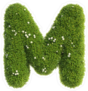 Grass and Flowers Font Letter M Sticker