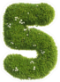 Grass and Flowers Font Number 5 Sticker