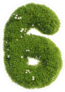 Grass and Flowers Font Number 6 Sticker