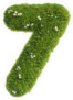 Grass and Flowers Font Number 7 Sticker