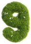 Grass and Flowers Font Number 9 Sticker
