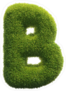 Grass Font Letter B Sticker