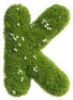 Grass Font Letter K Sticker
