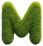 Grass Font Letter M Sticker