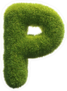 Grass Font Letter P Sticker