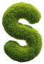 Grass Font Letter S Sticker
