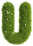 Grass Font Letter U Sticker