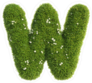 Grass Font Letter W Sticker