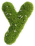 Grass Font Letter Y Sticker