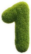 Grass Number 1 Sticker