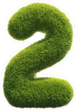 Grass Number 2 Sticker