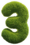 Grass Number 3 Sticker