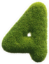 Grass Number 4 Sticker