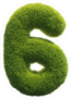 Grass Number 6 Sticker