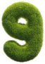 Grass Number 9 Sticker