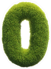 Grass Number Zero Sticker