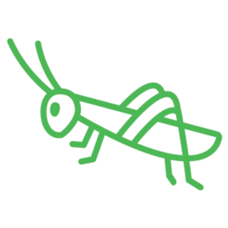 Grasshopper Insect Abstract Line Green Sticker 