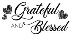 Grateful And Blessed, Bible Verse Sticker