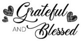 Grateful And Blessed, Bible Verse Sticker
