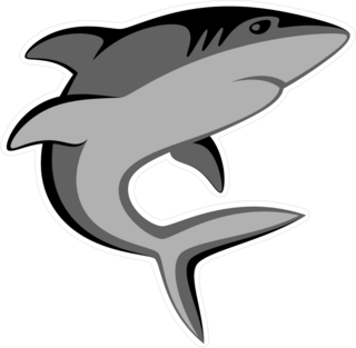 Gray Shark Swimming Sticker