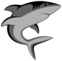 Gray Shark Swimming Sticker